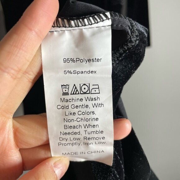 NWT Dalia Macphee Black Verlour Wrap Mini Dress size S - Picture 3 of 6